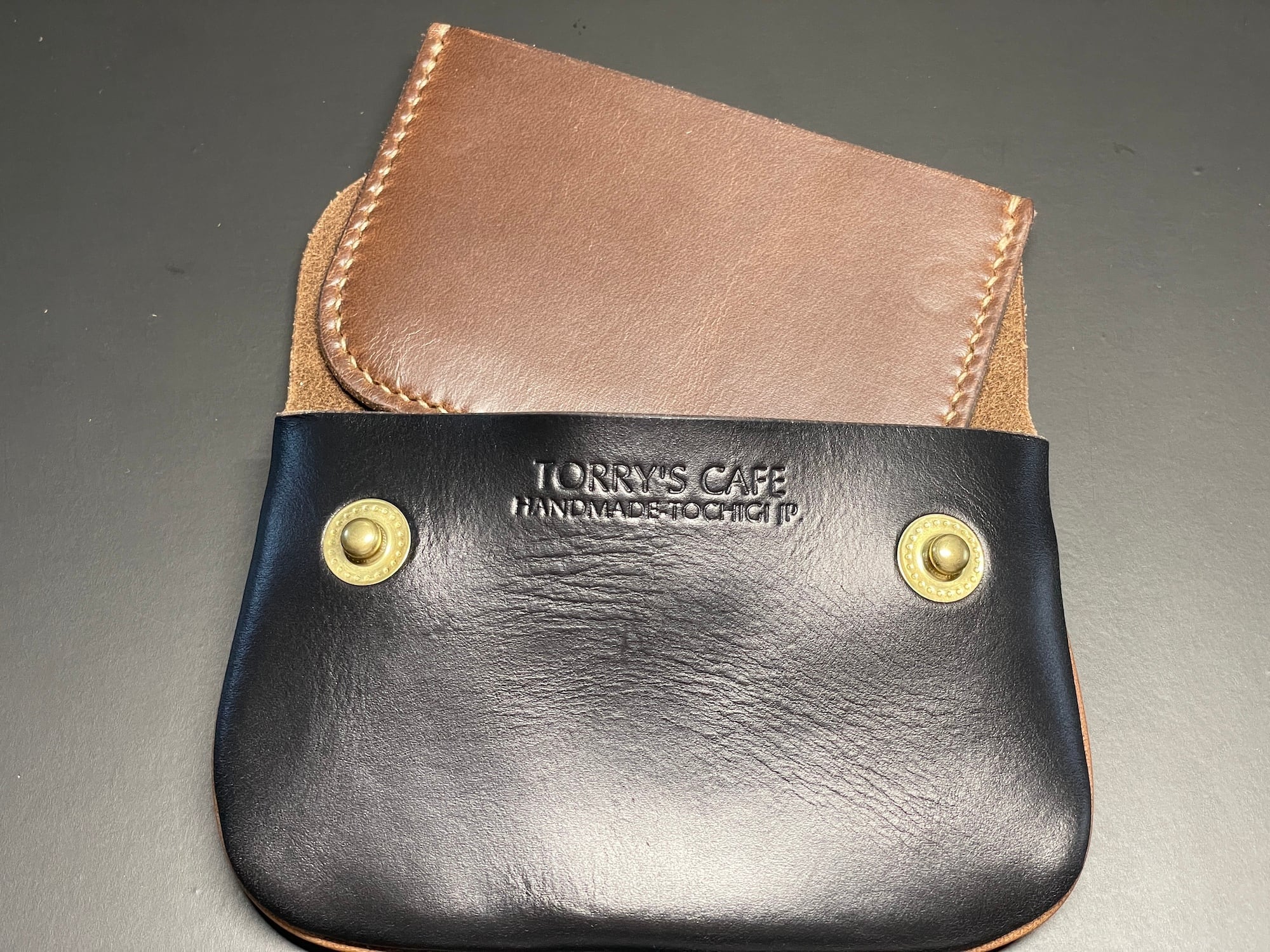 在庫品】アウトドアウォレット/クロムエクセル・ナチュラル×茶芯