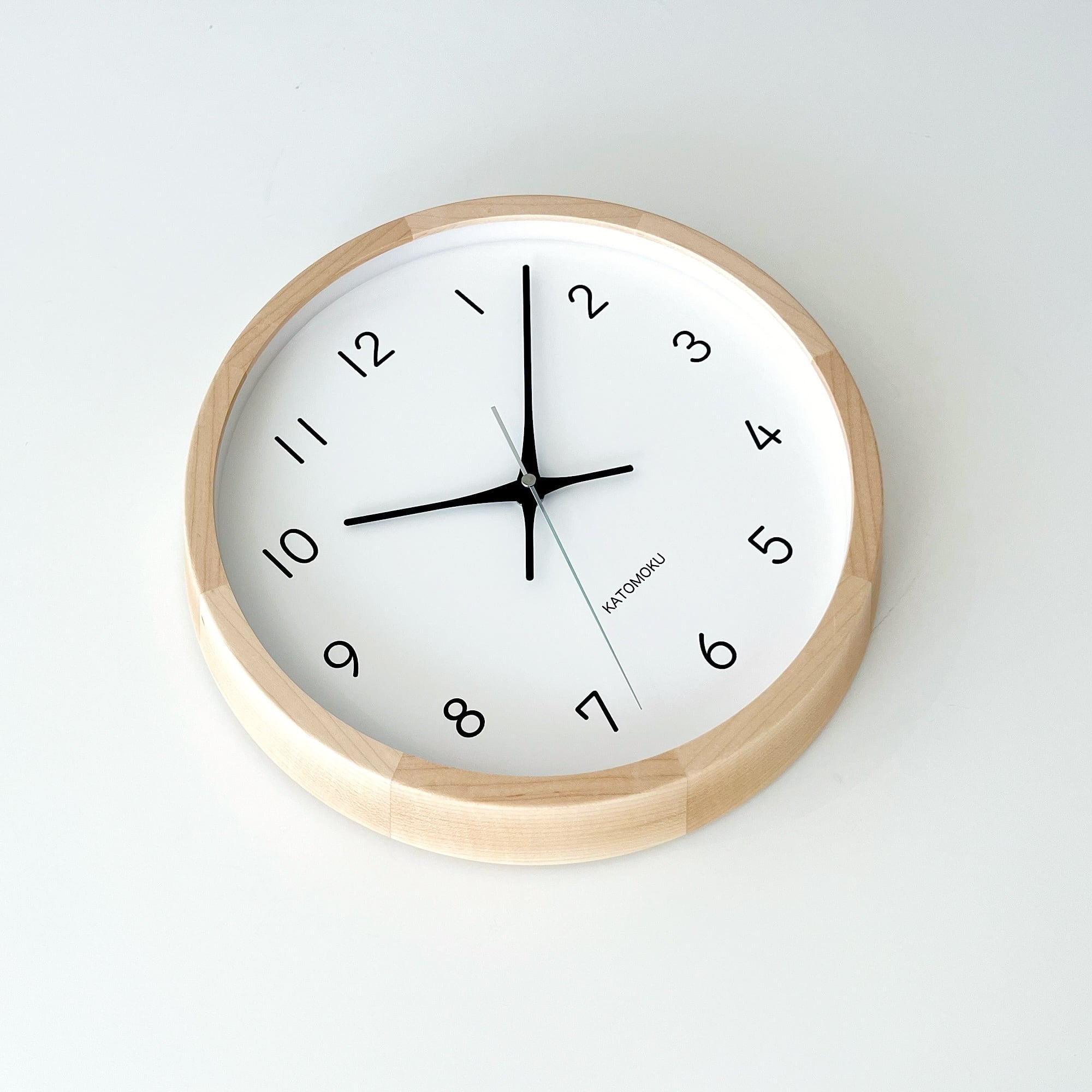KATOMOKU muku clock 13 H.メープル km-104HM 掛け時計 | 加藤木工株式