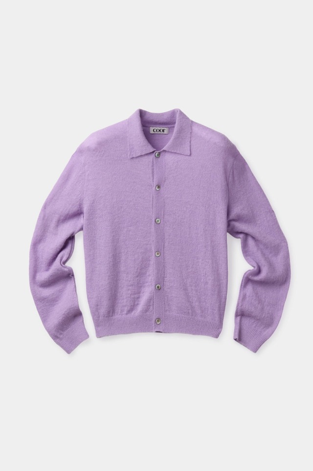 [COOR] Hairy Alpaca Blend Collar Cardigan (Light Purple) 正規品 韓国ブランド 韓国通販 韓国代行 韓国ファッション クール クーア クアー COOR 日本 店舗
