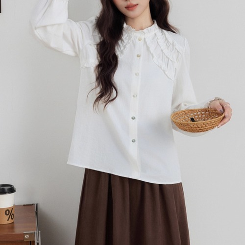 ティアードフリルラインブラウス ・72749