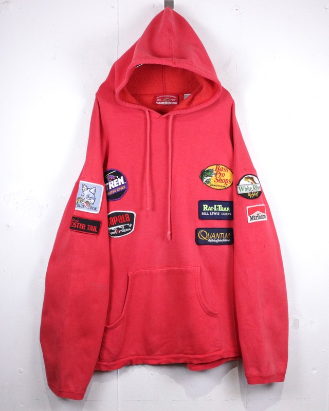 【Caka act2】“Marlboro” Wappen Custom Vintage Loose Pullover Hoodie