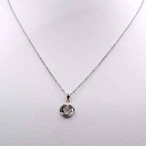 【silver925】スクロールCZサークルネックレス