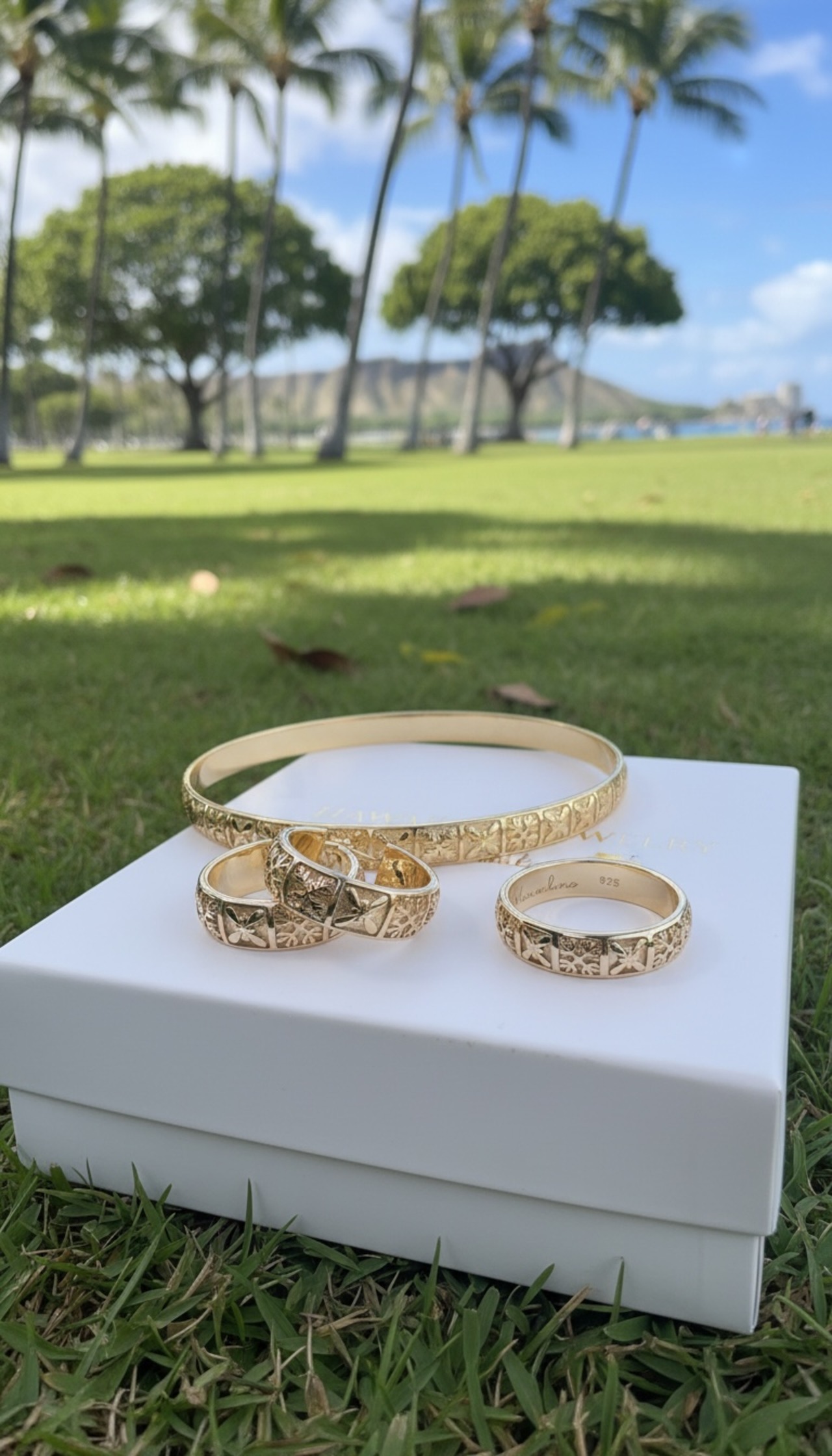 Hawaiian quilt ring Hawaiian jewelry(ハワイアンジュエリーハワイアンキルトリング、指輪)