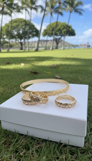 Hawaiian quilt ring Hawaiian jewelry(ハワイアンジュエリーハワイアンキルトリング、指輪)