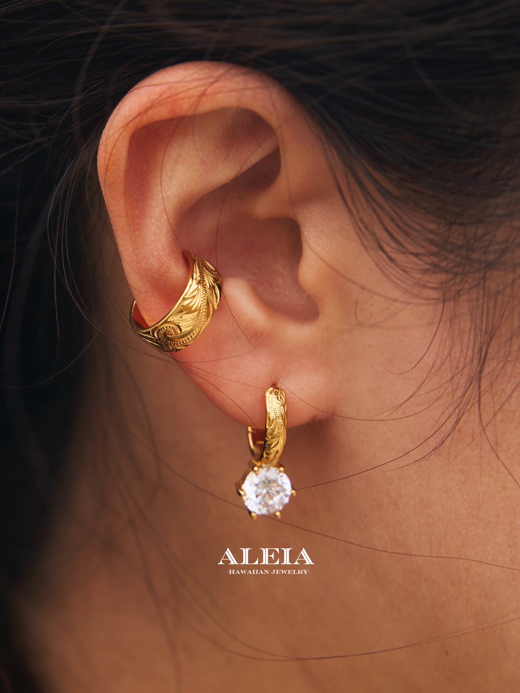 K18 イエローゴールド フープ ピアス – Milluflora | ミルフローラ