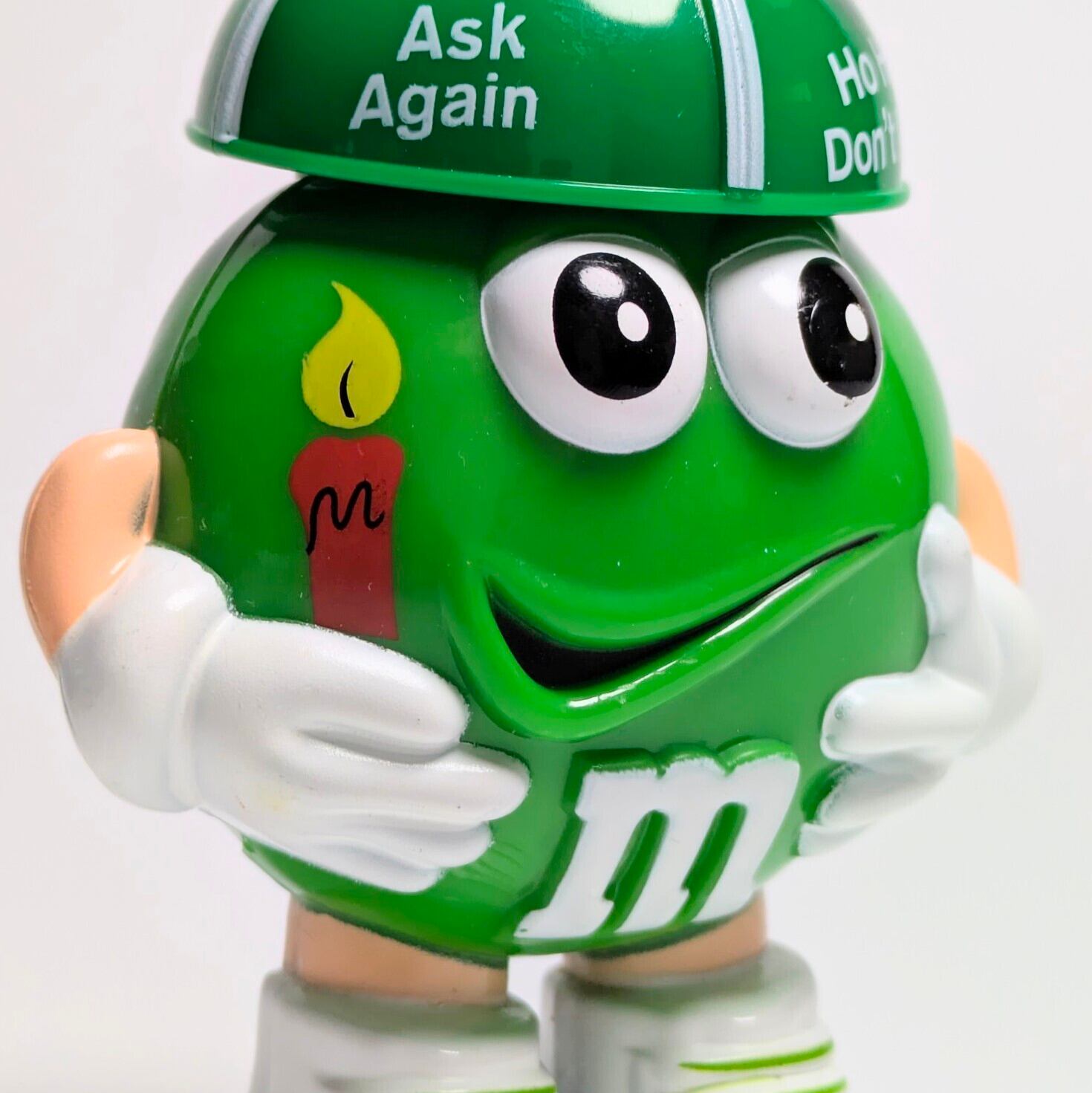 ☆VINTAGE JUNK☆【 m&m's ( エムアンドエムズ ) 】 Mini container / コンテイナー / グリーンハット / Holiday / ホリデー / クリスマス〚アメリカン雑貨 アメトイ〛