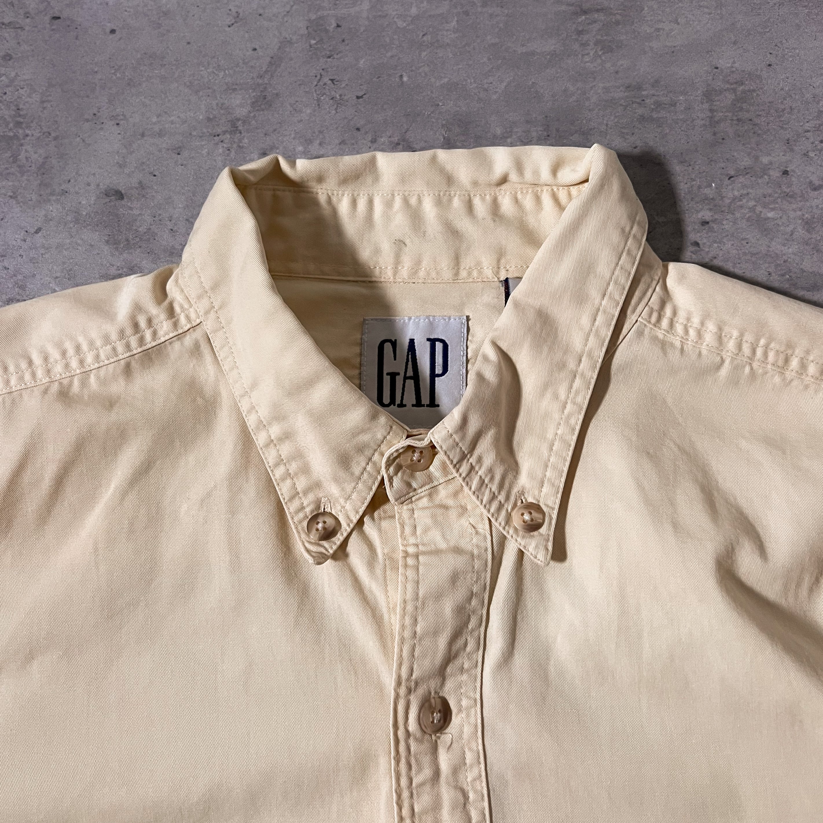 80s-90s “old GAP” light yellow B.D. shirt 80年代 90年代 オールド 
