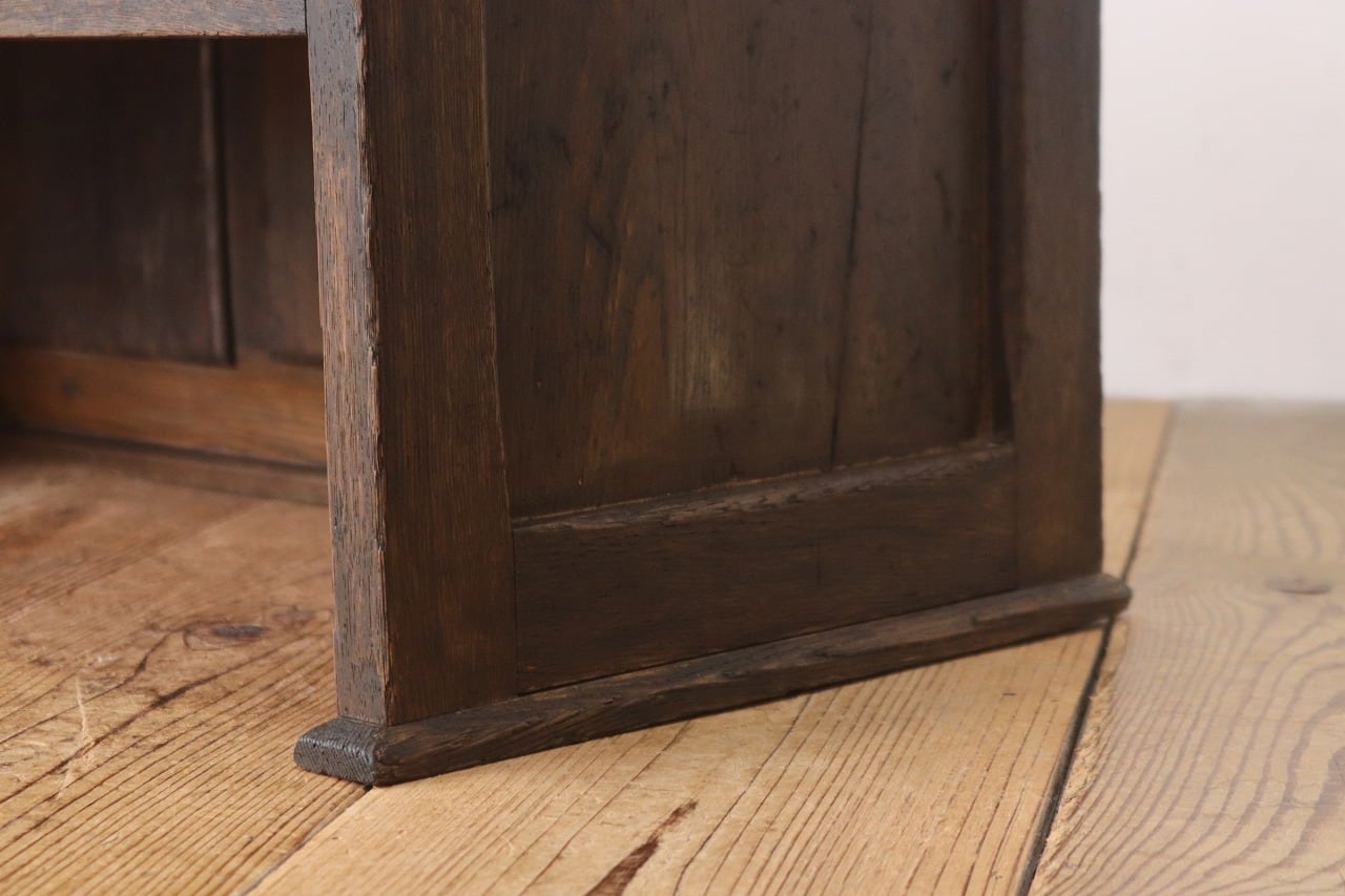 レトロ 文机 ローテーブル 座卓 帳場机 跳ね上げ天板 無垢材 引き出し