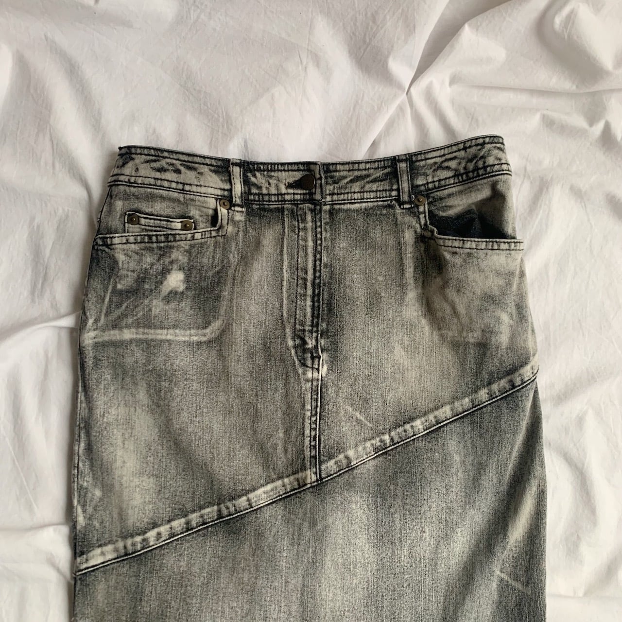 RITSUKO SHIRAHAMA denim design mermaid skirt | marianas vintage