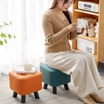 小さいスツール 無垢材 スツール 高さ24cm ５カラー オレンジ グリーン 家庭用 玄関椅子 靴用スツール コーヒーテーブル用スツール 大人用 子供用 小さなスツール リビングルーム用 ドア用スツール
