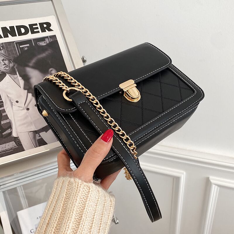 刺繍オータムウィンターチェーン シングル 秋物 冬物 スクウェア 手作りハンドバック95612350150