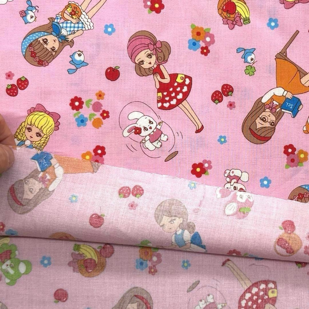 Cdr399-2◆1m◆SM◆綿100%シャーティング生地◆レトロ柄