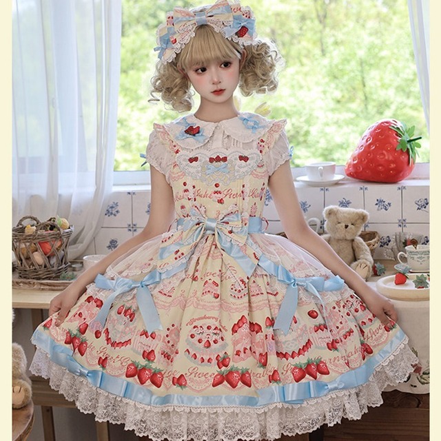 苺スイーツみたいに甘いピンク甘ロリJSK 【予約商品 】