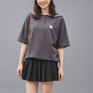 一枚で主役！ レイヤードでも主役！ ねこ セーラーカラー アニマル Tシャツ
