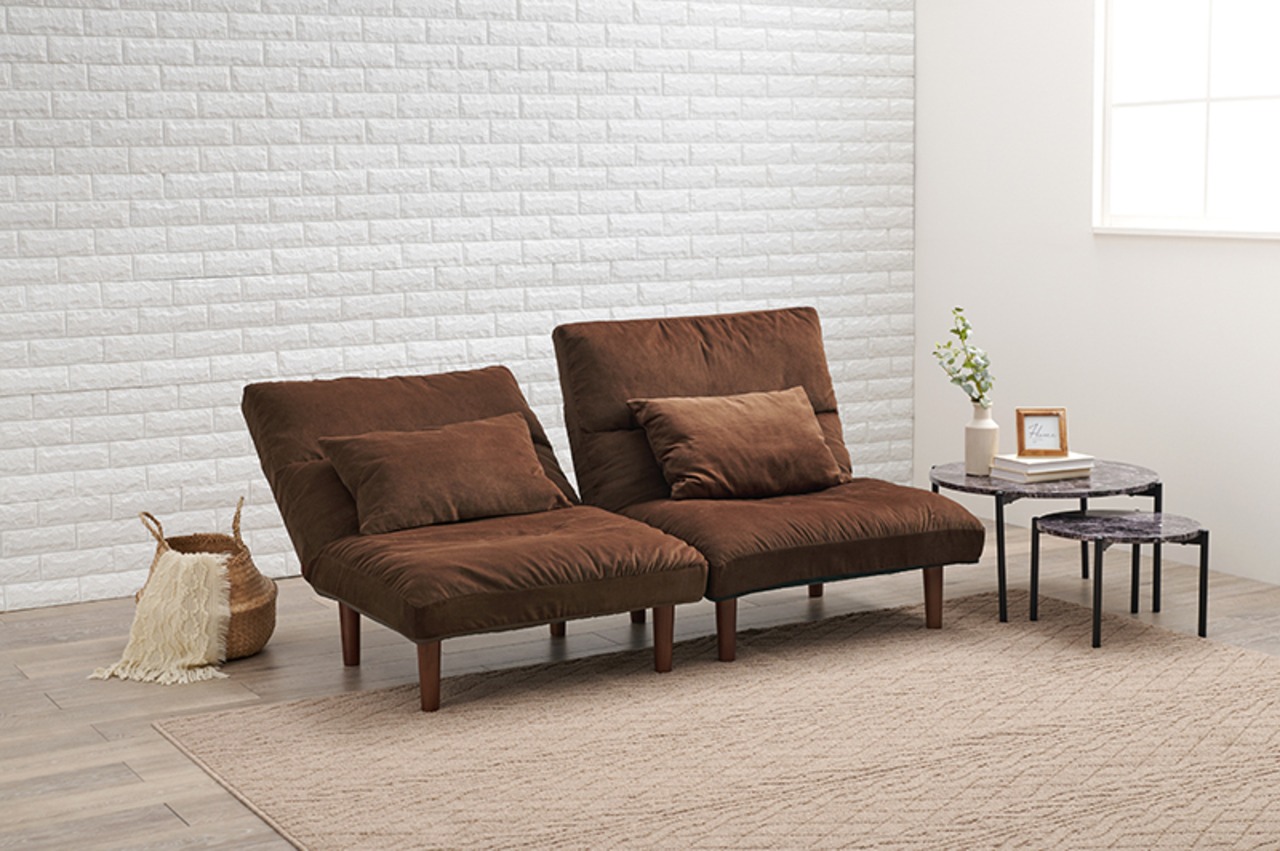 ワイド座面 リクライニングソファ