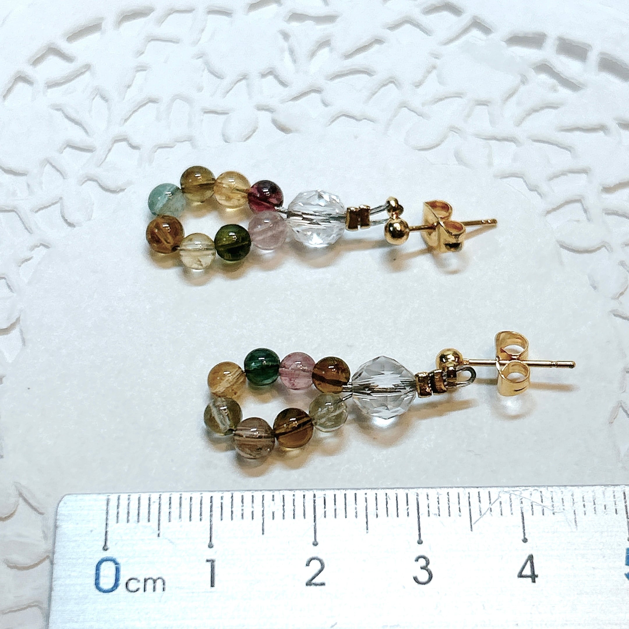 N17932】ピアス トルマリン 水晶 アクセサリー | クリスタル・ワールド