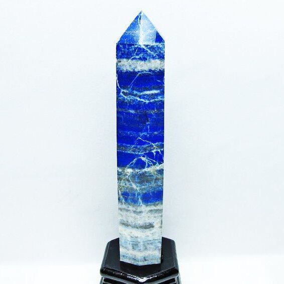 ラピスラズリ 六角柱 台座付属 一点物 152-3126