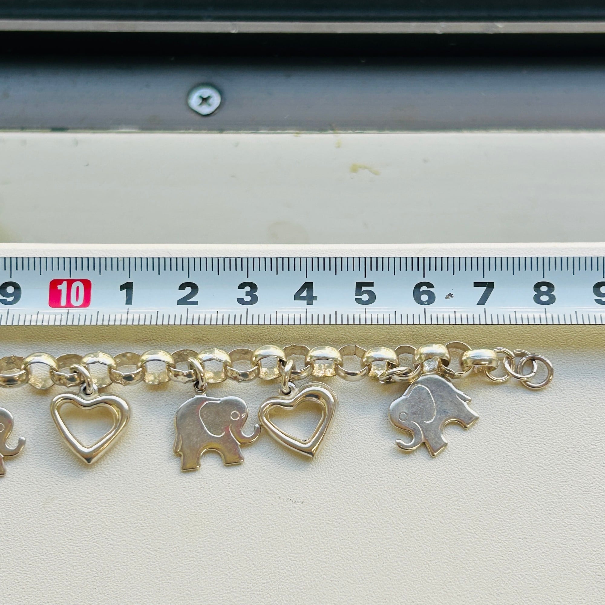 シルバー925 ゾウ&ハートチャームブレスレット | Milo Antiques & Vintage
