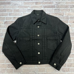 A.P.C 2ND TYPE DENIM JACKET BLACK