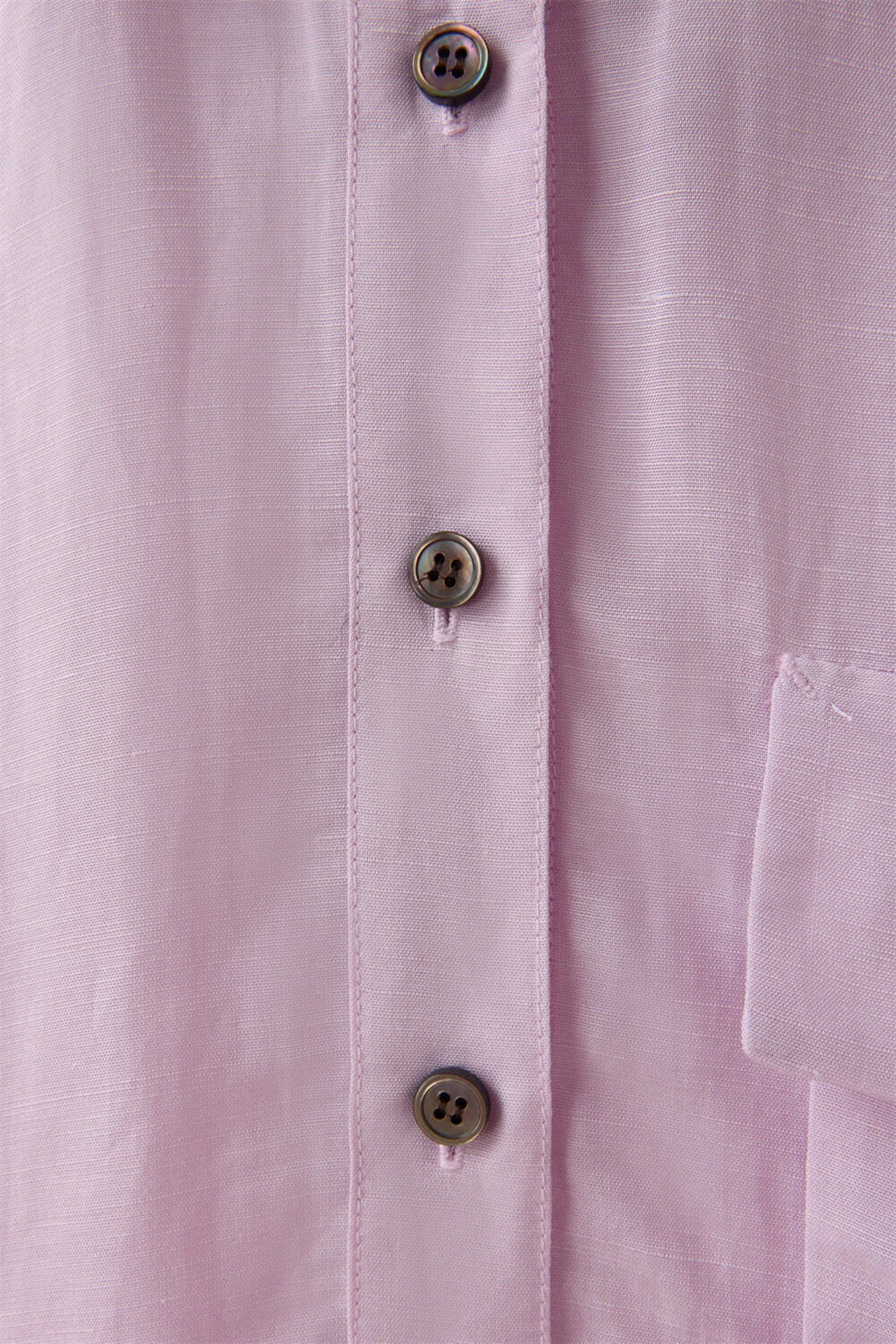 FOURAM - SHEER LINEN SHIRT :BROWN / PINK|シアーリネン/ボクシーシルエット/羽織りシャツ