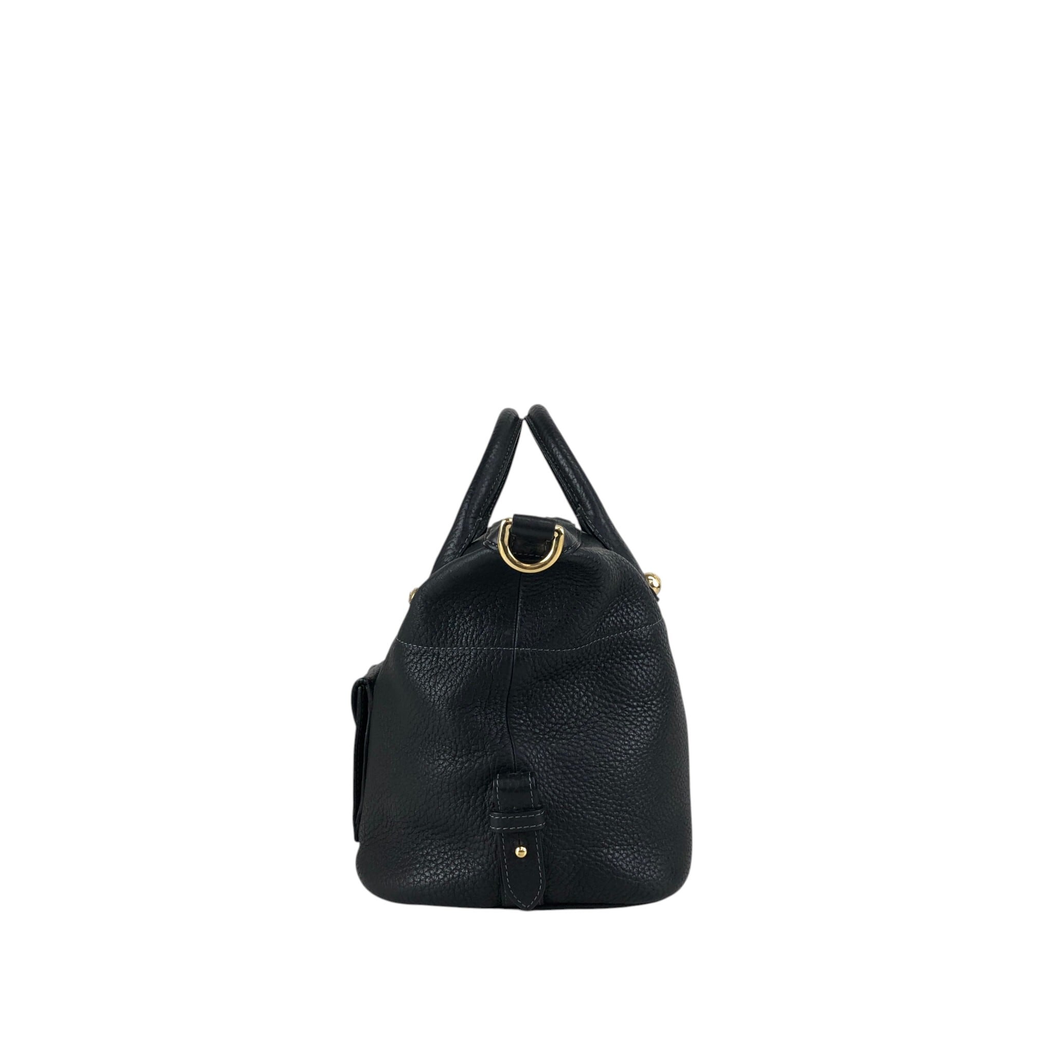 LOEWE ロエベ ショルダーバッグ ブラック アナグラム レザー コンビ