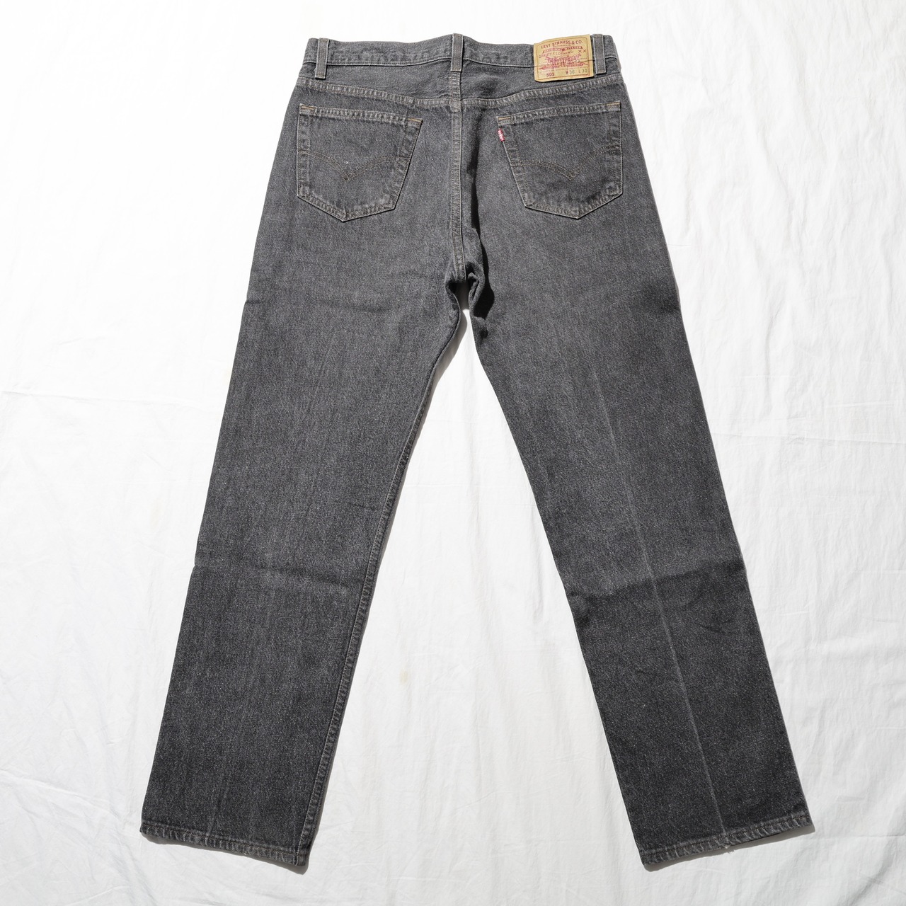 美品 36×30 Levi’s 501 USA 92年 先染めブラックデニムパンツ リーバイス