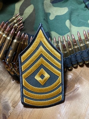 【ミリタリー】U.S Army 階級袖章 先任曹長【ワッペン】PM1009