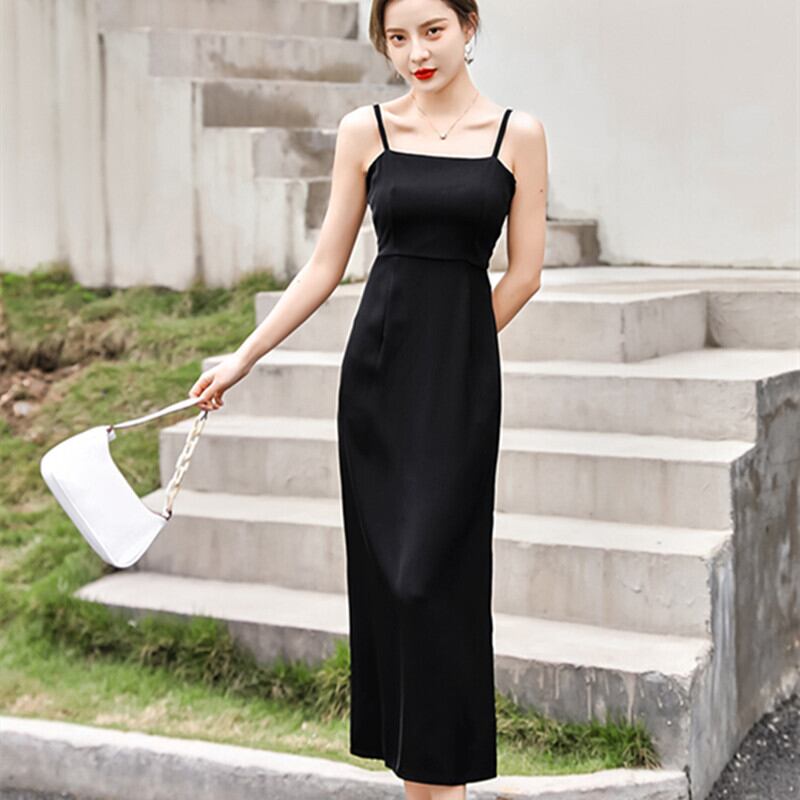 ワンピース セクシー ボートネックデザイン ノースリーブ ロング