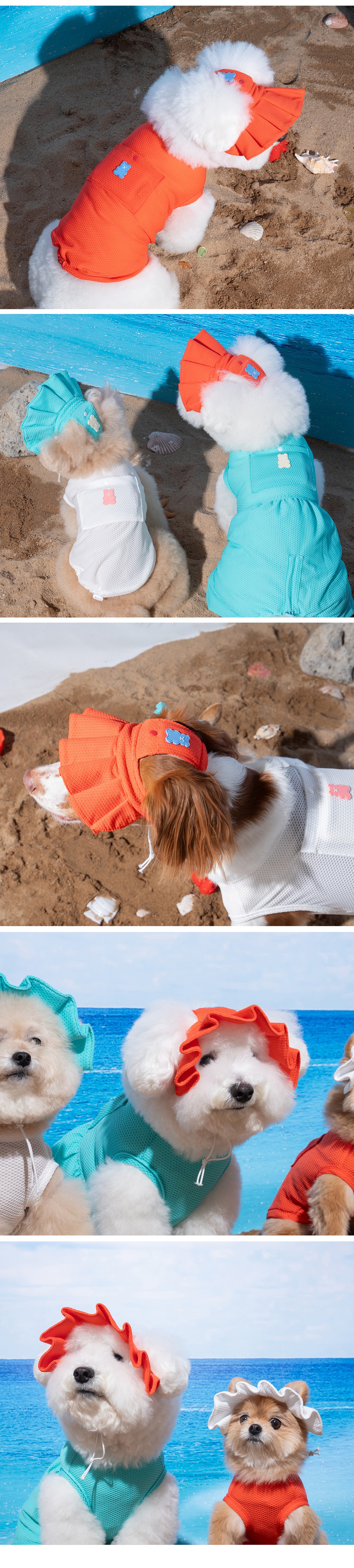 【puppygallery公式】Gom gom cooling hat〈red〉L-XL