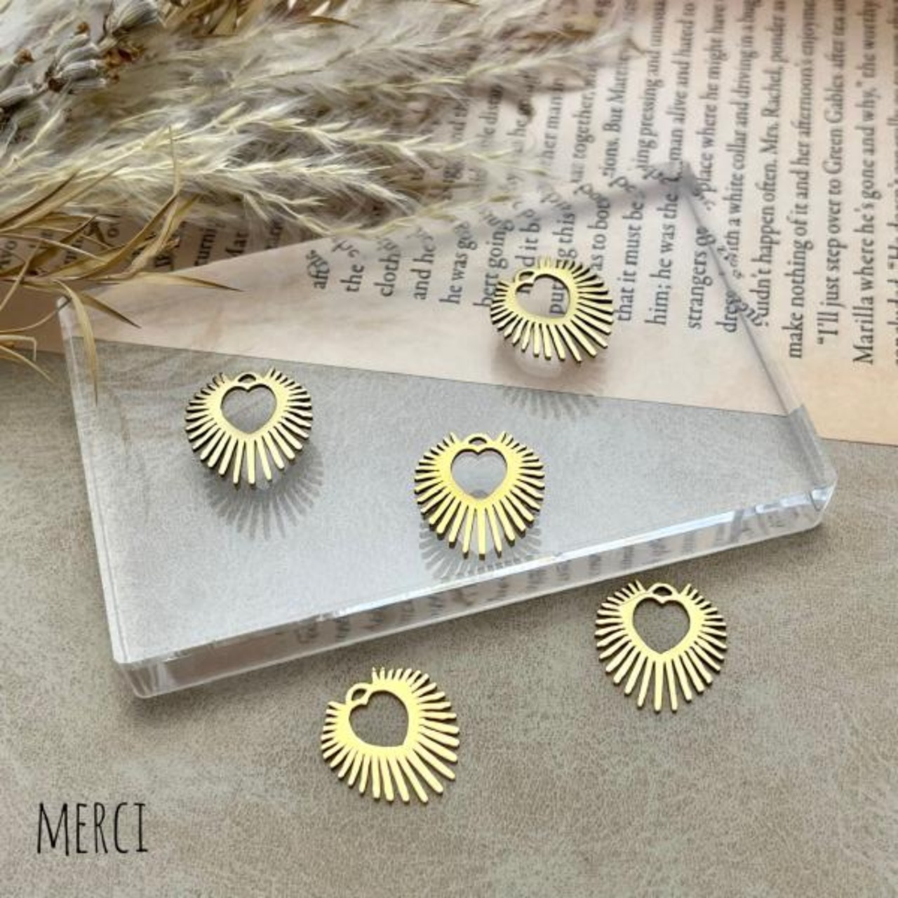 ステンレス製サンハートゴールドチャーム/太陽