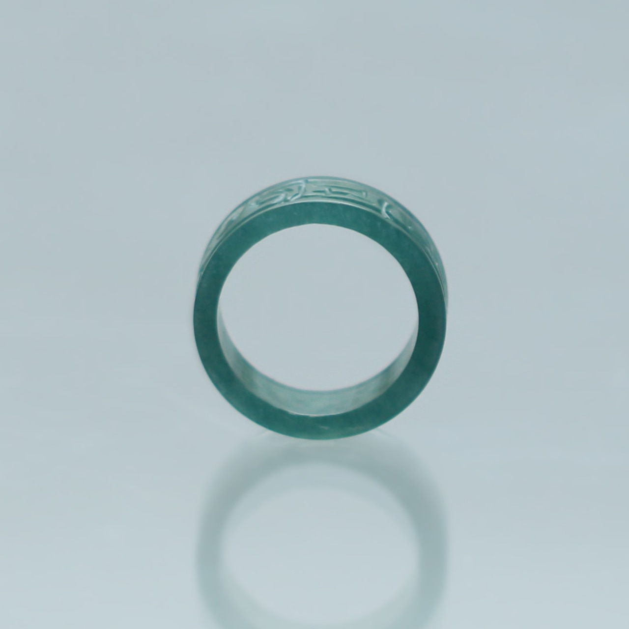 【5.5～6号】Guatemala carving 翡翠くり抜き甲丸リング A貨翡翠 jd_rg2509