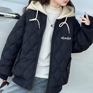 【送料無料】 子供服 女の子 フード付き 中綿 ジャケット キッズ 小学生 中学生 秋冬 アウター おしゃれ カジュアル シンプル 防寒 保温 暖かい 防風 アウトドア 通学 大人可愛い 大人女子