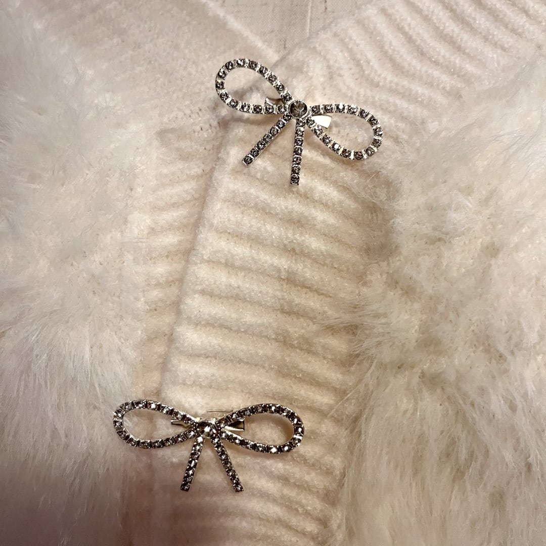 即納】リボンブローチシャギーカーディガン LK1128 | Like a