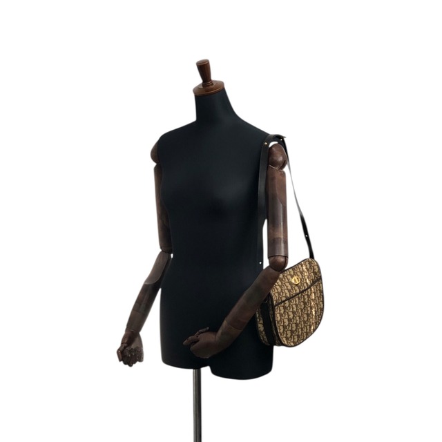 Christian Dior クリスチャン ディオール トロッター ショルダーバッグ ブラウン CD ジャガード vintage ヴィンテージ オールド f2cedr