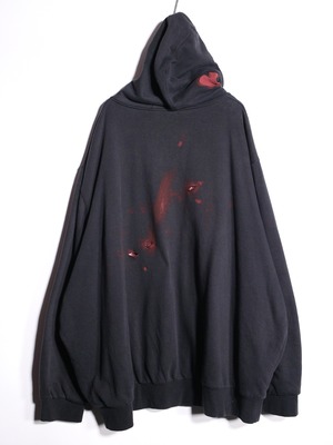 REMAKE / blood heart design zip-up foodie