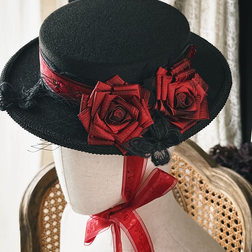 SEASONZ SweetDreamer シルクハット 帽子 ローズ リボン エレガント