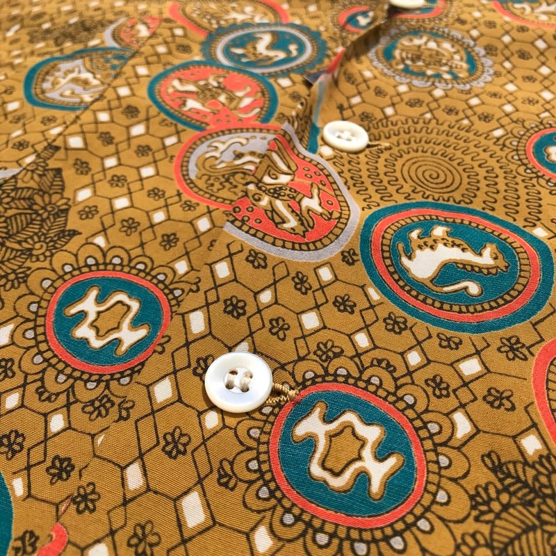 50's DUKE KAHANAMOKU デュークカハナモク レーヨン長袖 ハワイアン