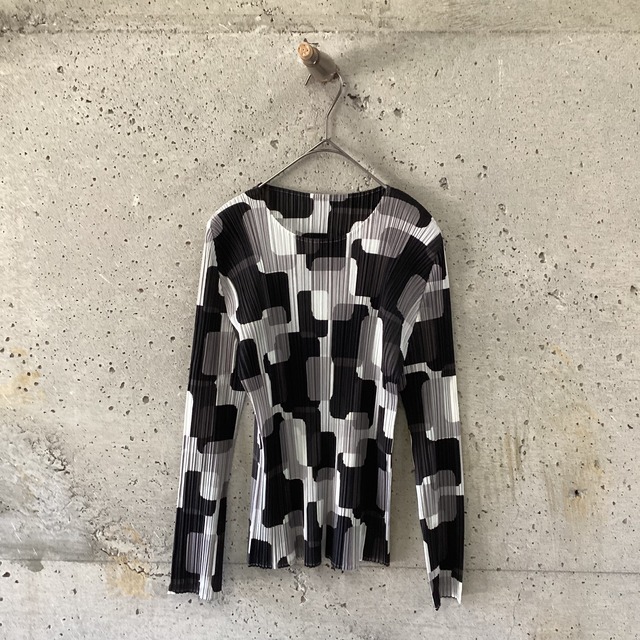 Patterned pleated top