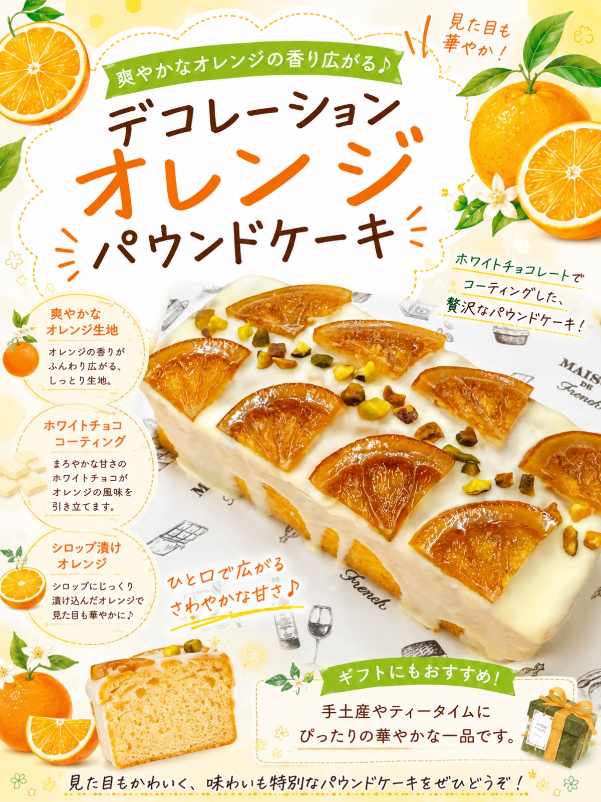 オレンジパウンドケーキ | 焼き菓子専門店 カトルカール