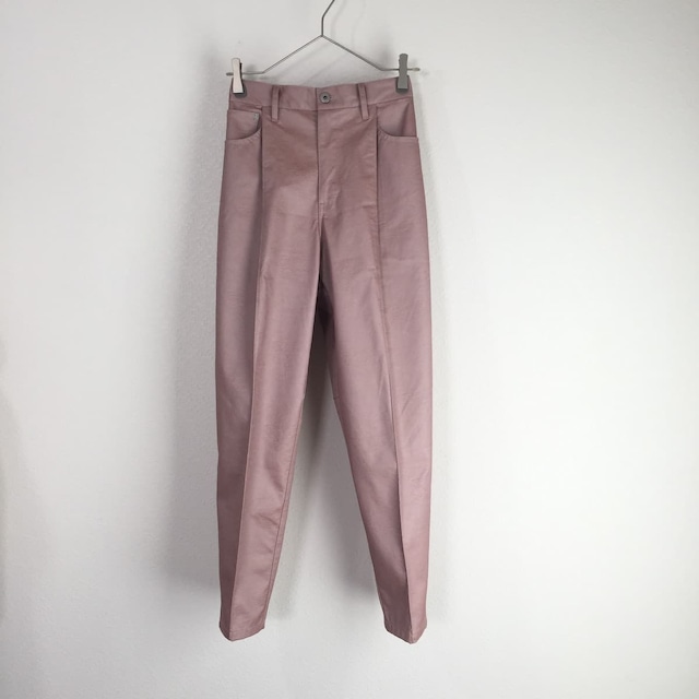 20AW AmeriVINTAGE アメリヴィンテージ UNDRESSED DENIM DETAIL ECO LEATHER PANTS エコレザーパンツ ピンク