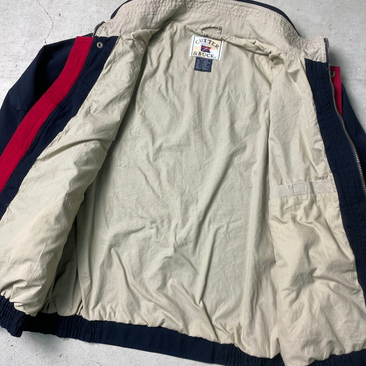 90年代 CUTTER&BUCK コットンジャケット ブルゾン golf メンズ2XL 古着