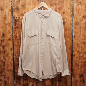 90s 白タグ eddie bouer ストライプ フラップポケット シャツ XL/エディバウアー