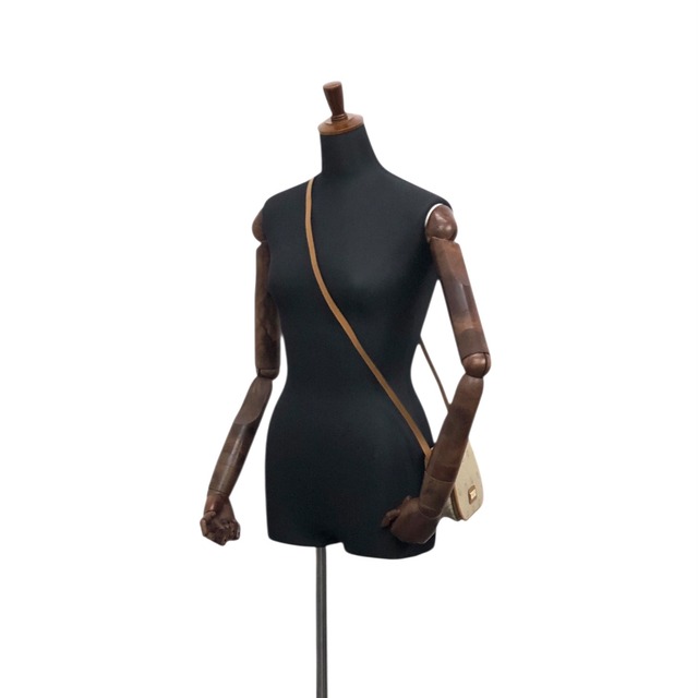 Christian Dior クリスチャン ディオール ハニカム柄 ショルダーバッグ ベージュ ロゴ PVC レザー フラップ vintage ヴィンテージ オールド tumbw8