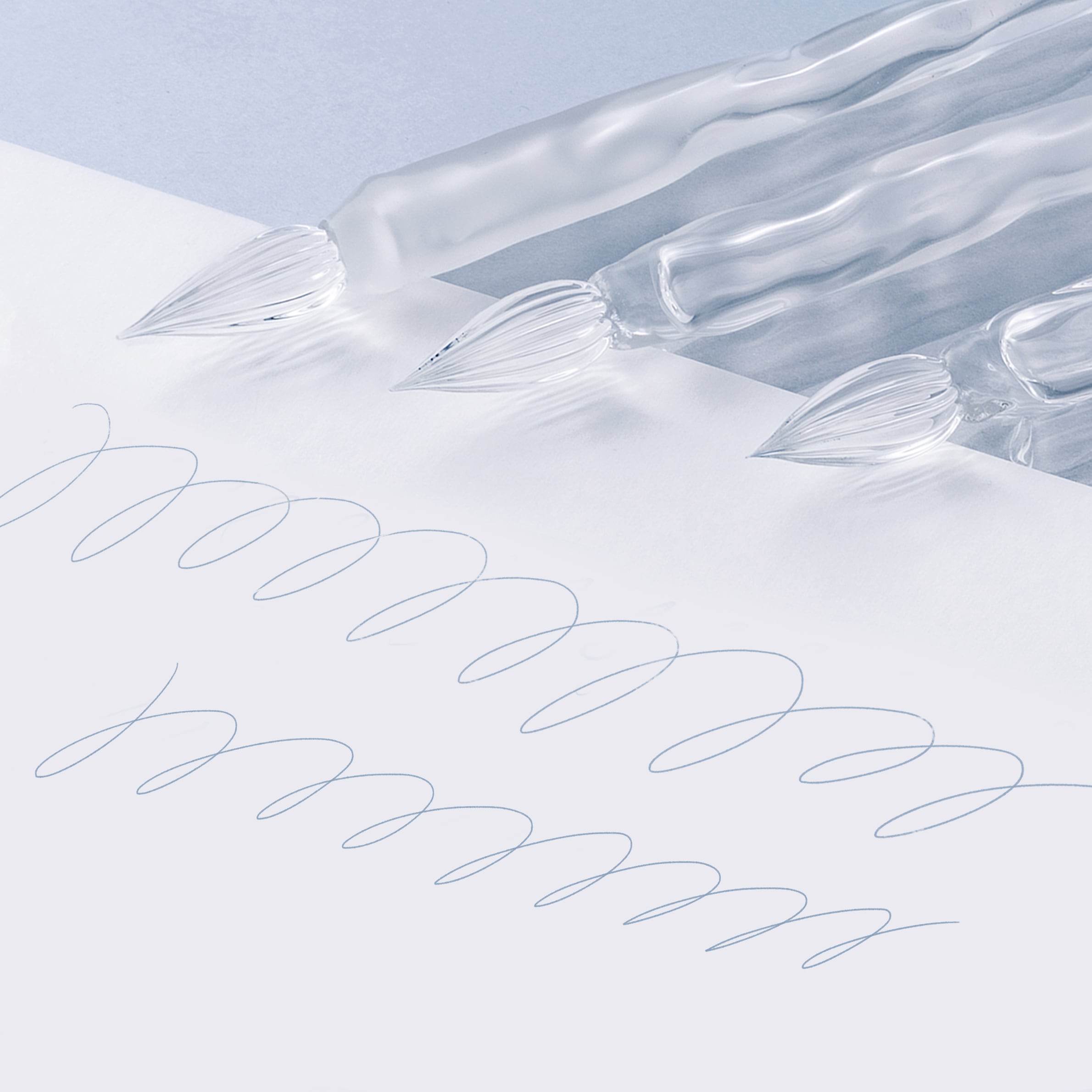 再販時期未定＞ガラスペン『永遠の氷』フロスト（上）252161 | パピア