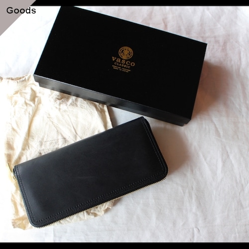 【ラスト１点】vasco オイルドレザーロングウォレット LEATHER VOYAGE ROUND ZIP LONG WALLET　VSC-701Z ブラック（NERO）