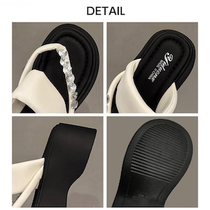 トングサンダル 厚底 レディース 春夏 韓国 きれいめ 大人 かわいい ラインストーン おしゃれ ボリュームソール 履きやすい 歩きやすい 旅行 アウトドア 厚底サンダル 大人可愛い 大人女子