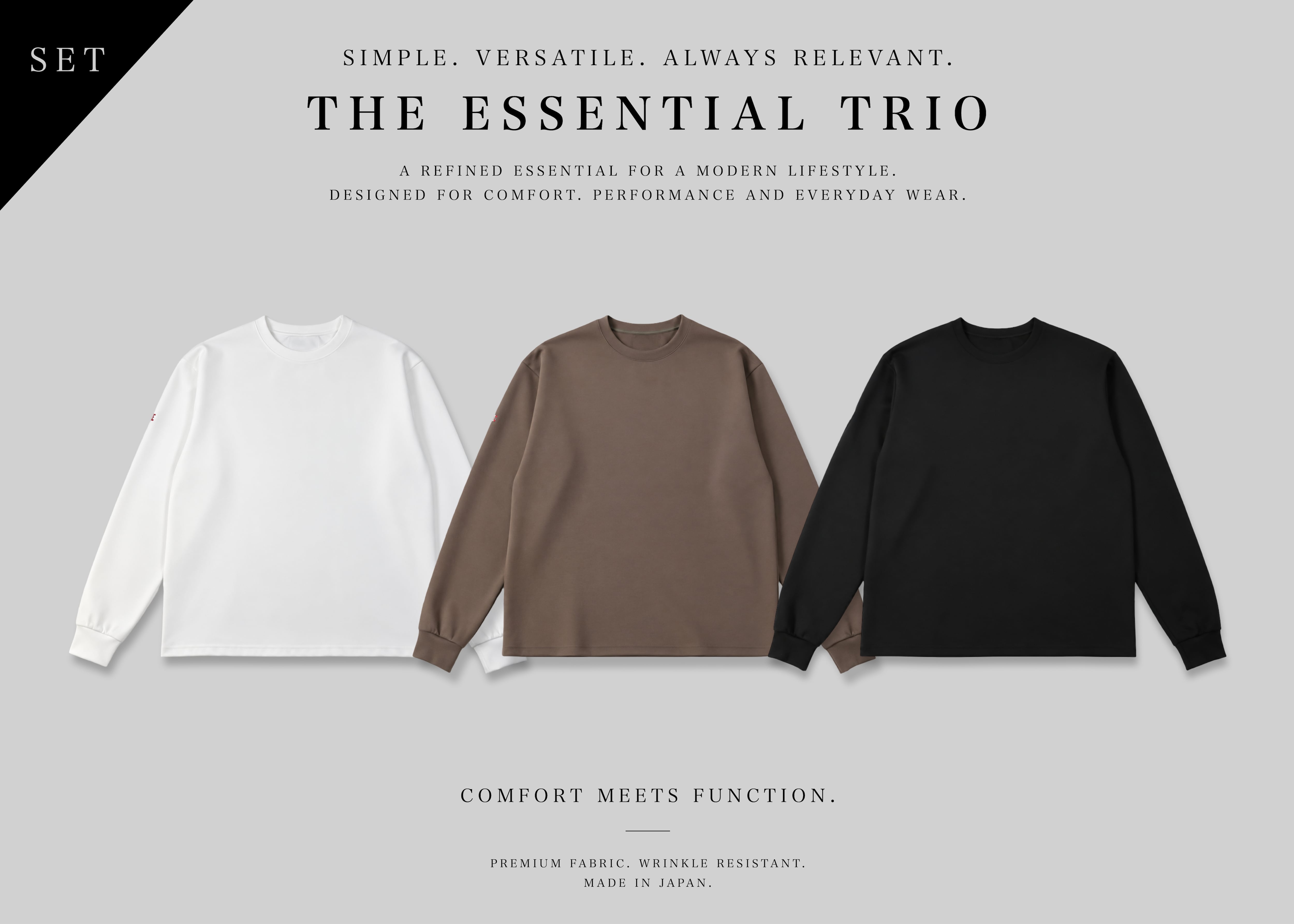 【三色セット】New-Kiwami Ⅰ / Signature Grand Long Sleeve T-shirt