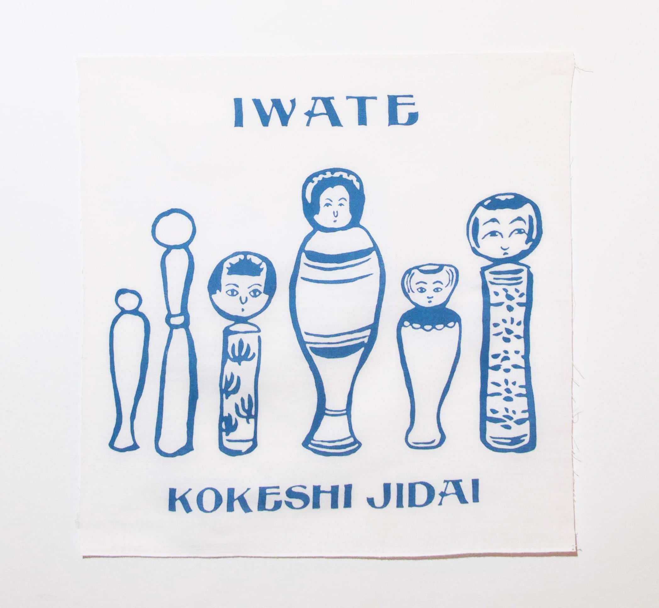 東北6県伝統こけし手ぬぐいハンカチ(6種)