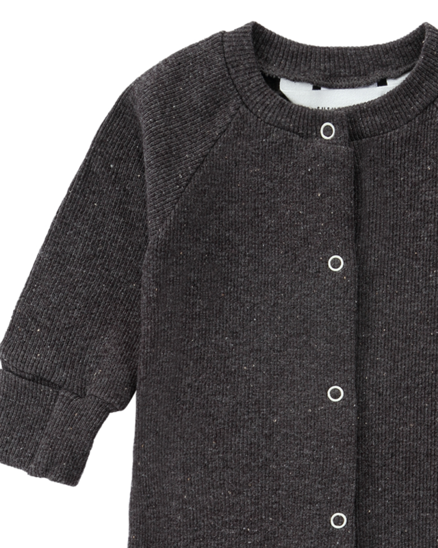 Organic Snap Suit L/SP  [ Lava Rock ] / SUSUKOSHI   [ススコシ パジャマ オーガニック スリープスーツ ロンパース 新生児 ベビー 出産準備]