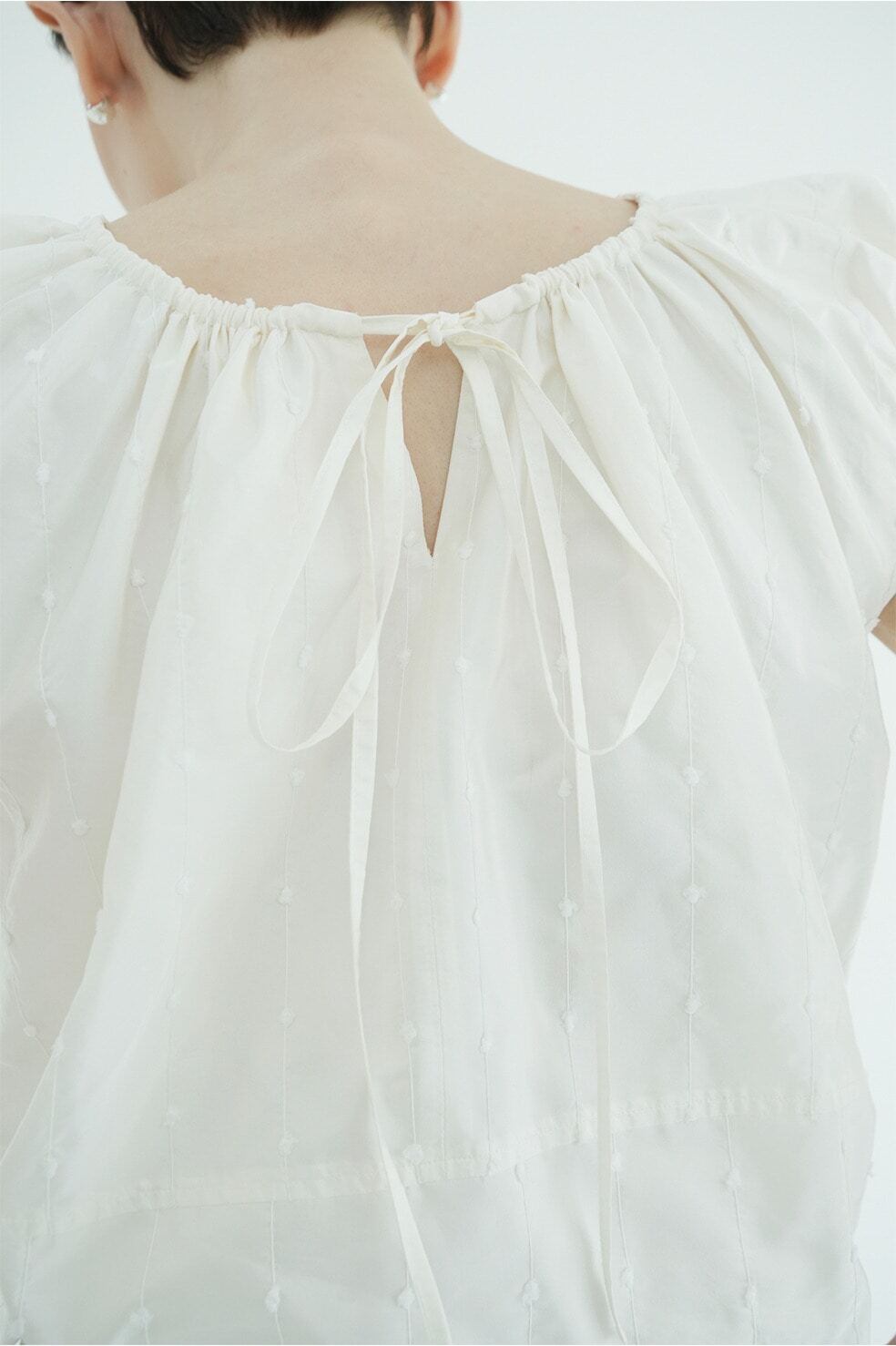 CLANE W FACE DOT SLEEVELESS RIBBON TOPS | FLICKA ASHIYA